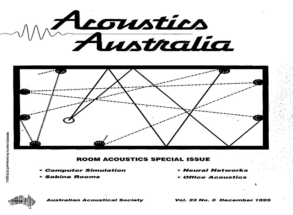 Room Acoustics Special,Issue