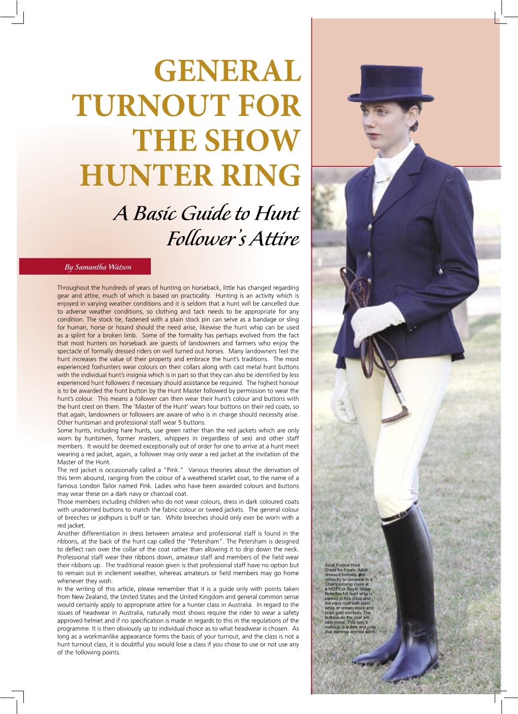 Show Hunter Attire