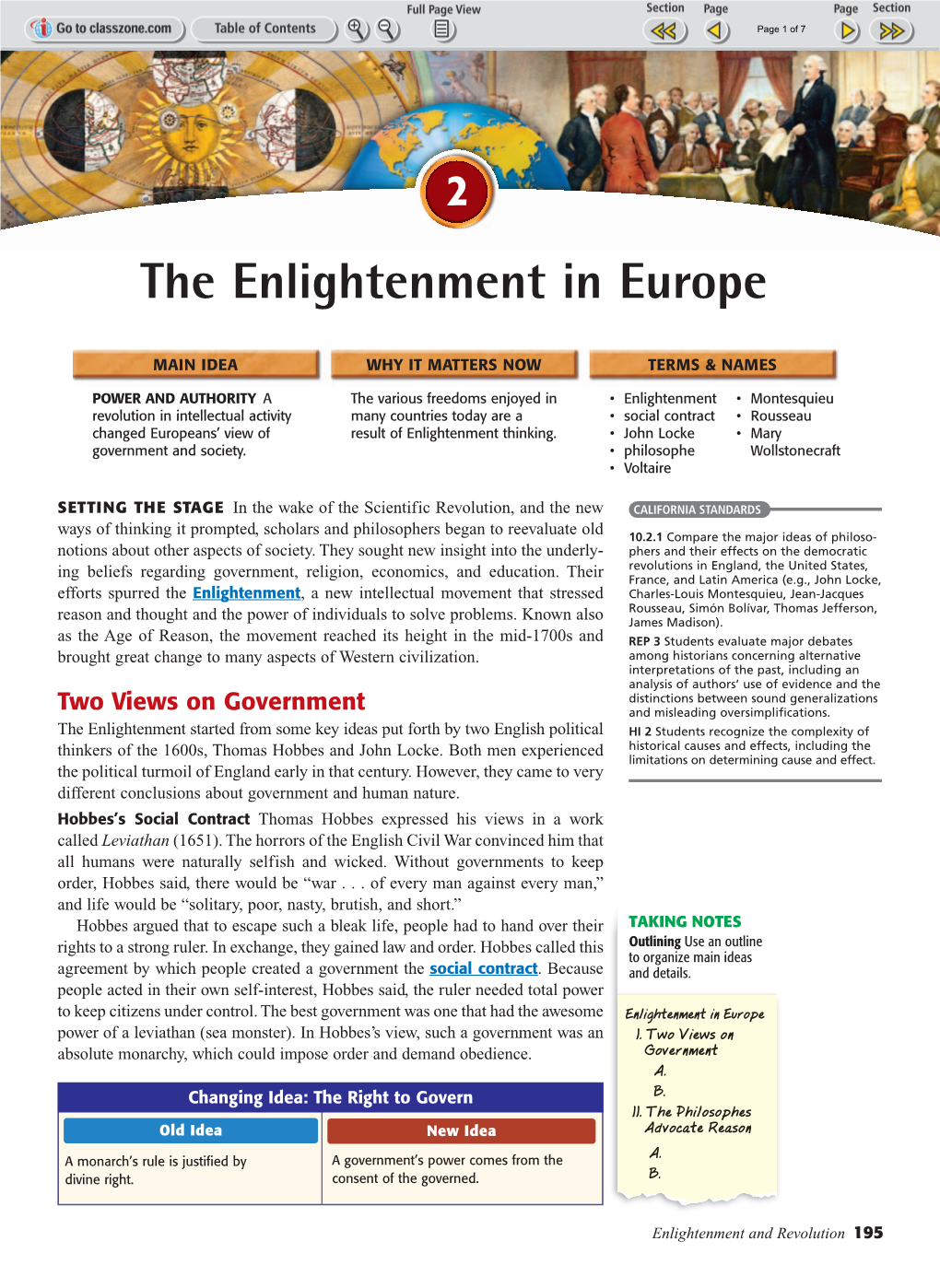 The Enlightenment in Europe