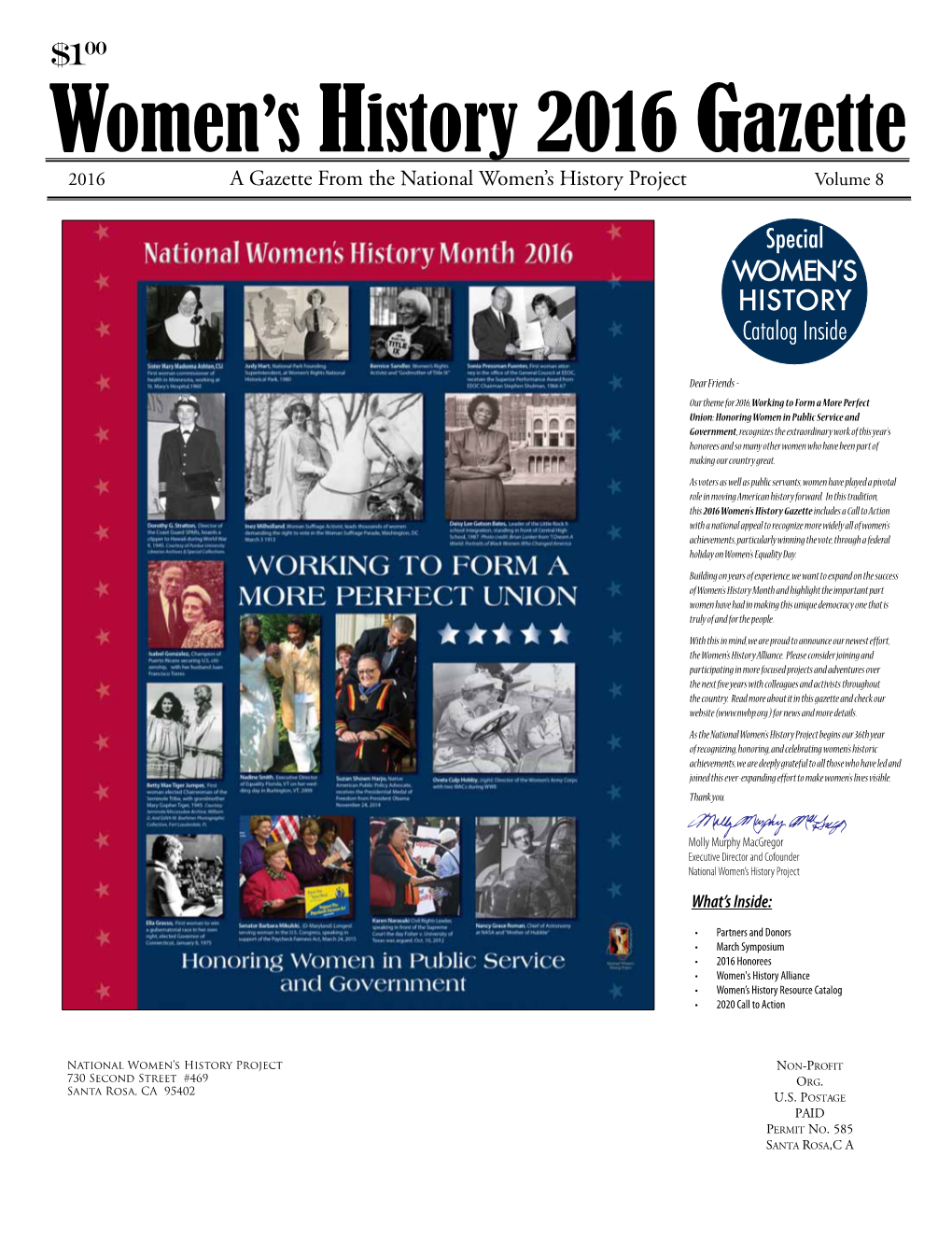 Women's History 2016 Gazette