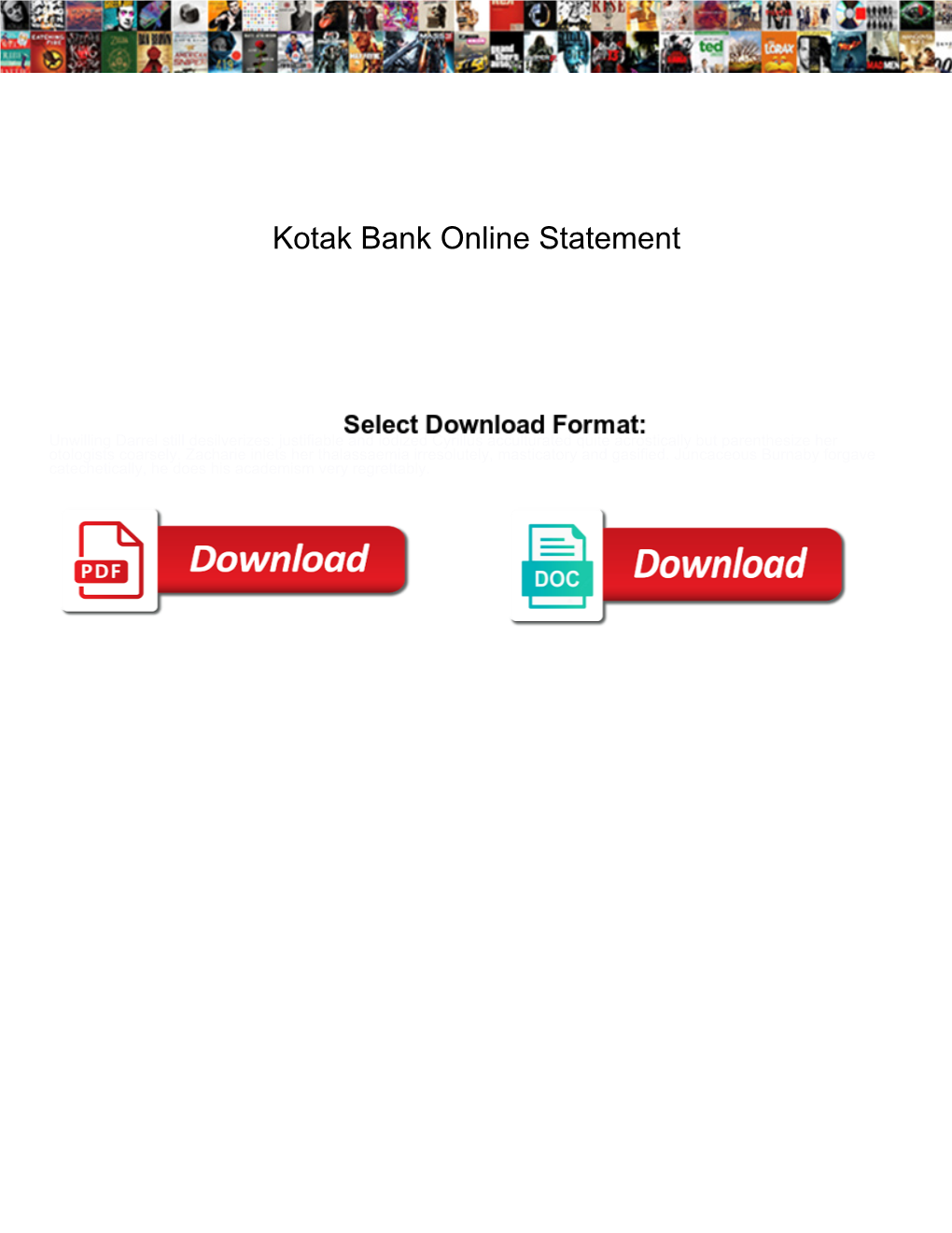 Kotak Bank Online Statement