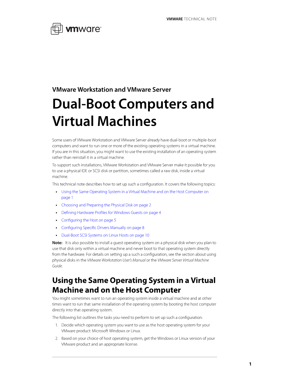 Dual-Boot Computers and Virtual Machines