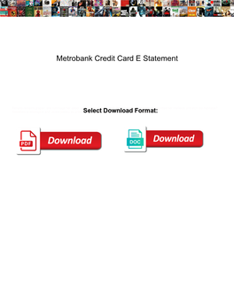 Metrobank Credit Card E Statement