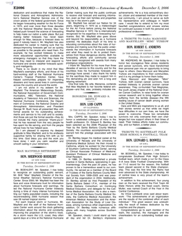 CONGRESSIONAL RECORD— Extensions of Remarks E2096 HON