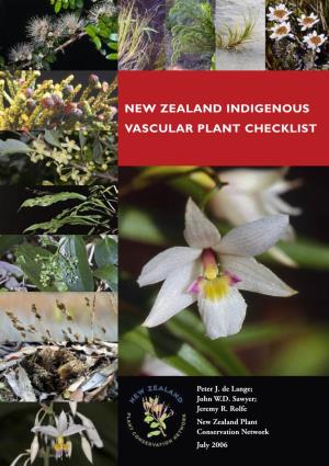 NZ Indigenous Vascular Plant Checklist