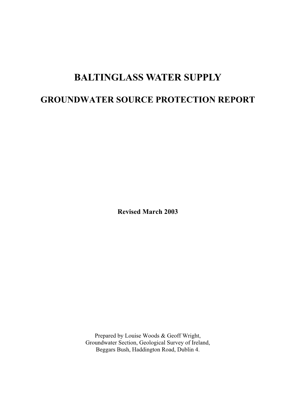 Baltinglass Public Water Supply