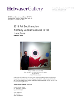 2013 Art Southampton Anthony Japour Takes Us to the Hamptons by Anthony Japour