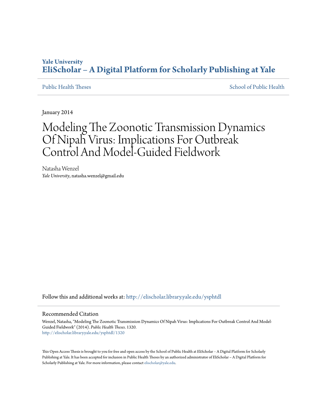 Modeling the Zoonotic Transmission Dynamics of Nipah Virus: Implications for Outbreak Control and Model-Guided Fieldwork