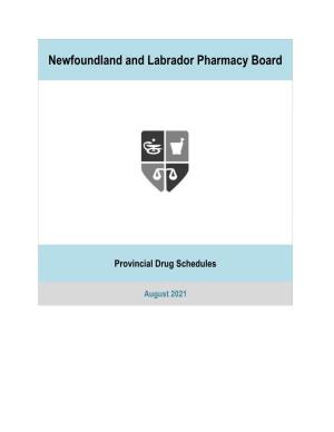 Provincial Drug Schedules