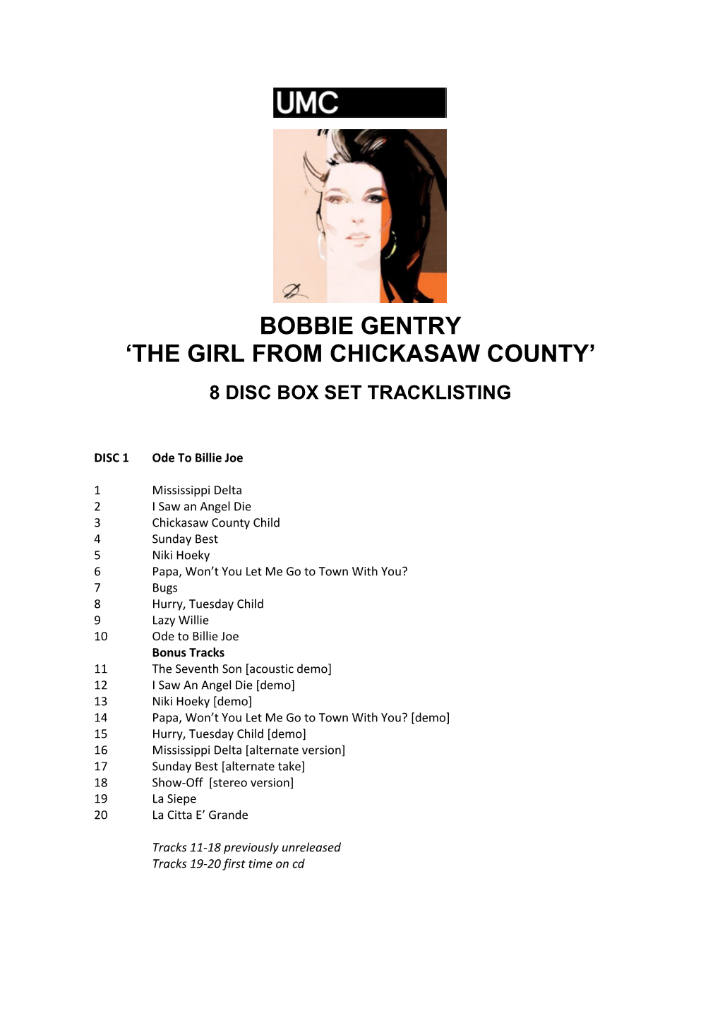 Bobbie Gentry 'The Girl from Chickasaw County'