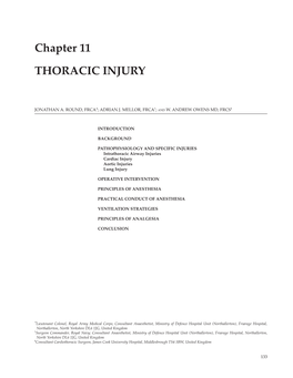 Chapter 11 THORACIC INJURY