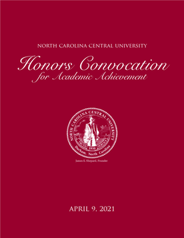 Honors Convocation 2021 Online