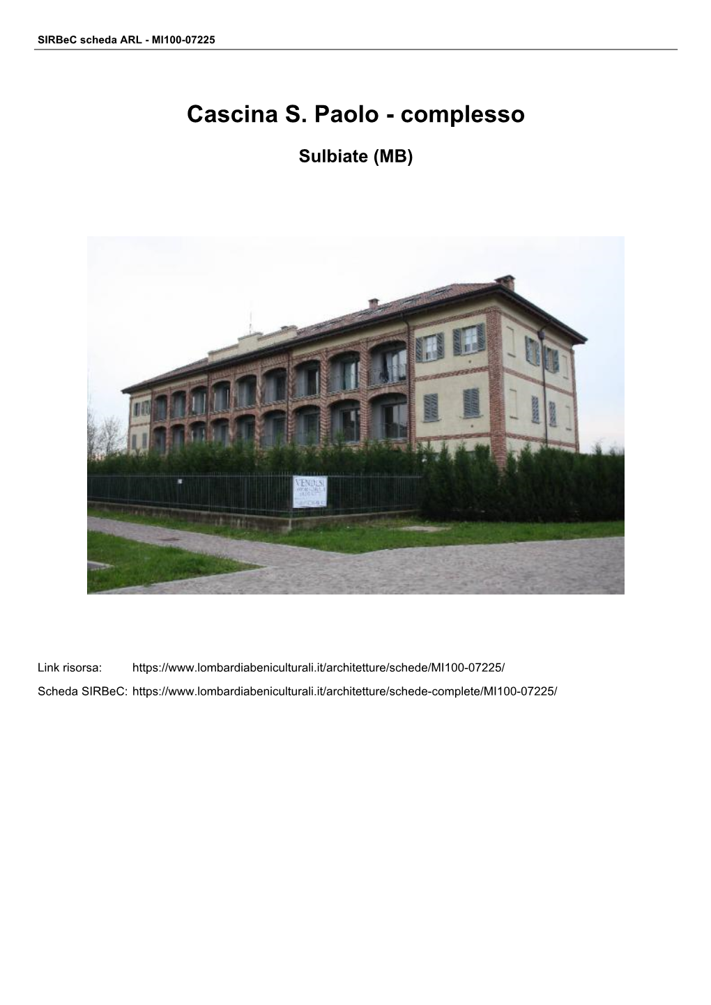 Cascina S. Paolo - Complesso