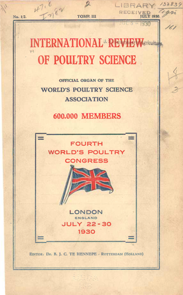 Of Poultry Science