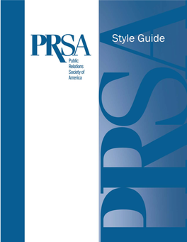 PRSA Interim Style Guide
