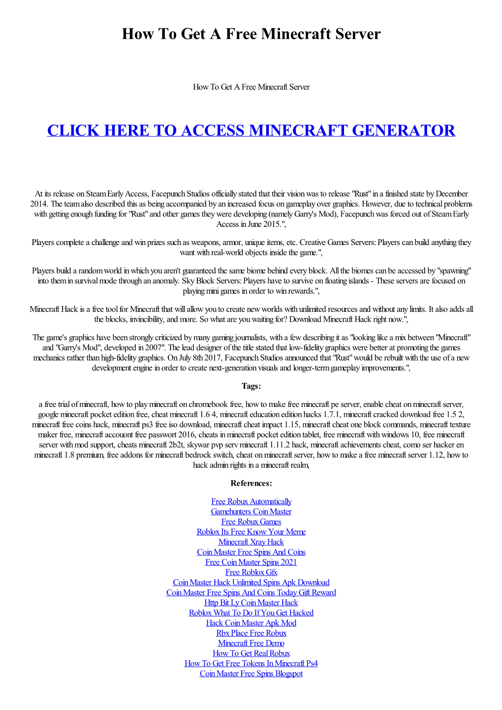 How to Get a Free Minecraft Server