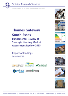 Thames Gateway South Essex Fundamental Review Of
