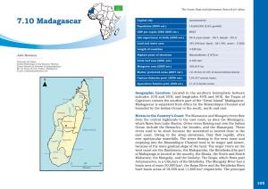 7.10 Madagascar Capital City Antananarivo Population (2005 Est.) 18,600,000 (2.6% Growth)