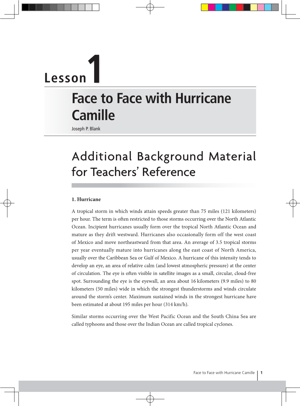 Face to Face with Hurricane Camille Joseph P