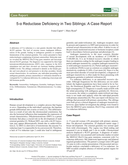 5-Α Reductase Deficiency in Two Siblings: a Case Report