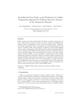 An Industrial Case Study on the Evaluation of a Safety Engineering Approach for Software-Intensive Systems in the Automotive Domain