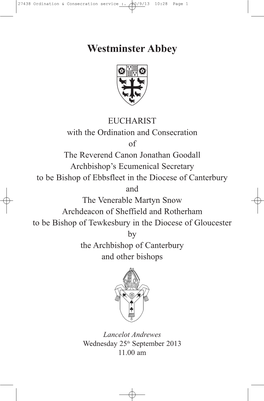The Liturgy of Ordination