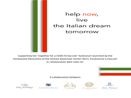 Help Now, Live the Italian Dream Tomorrow