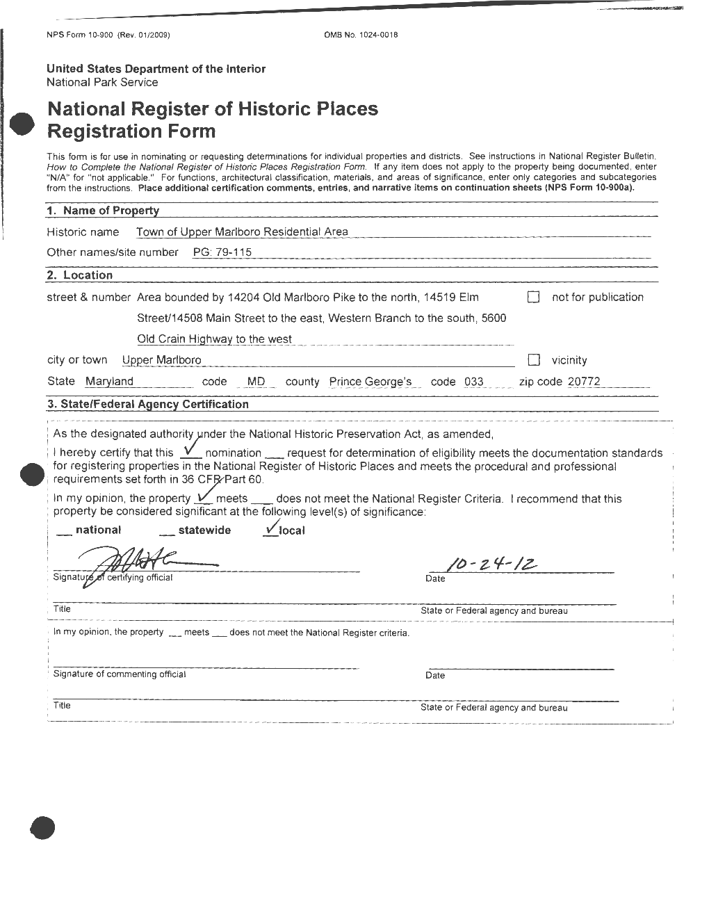 National Register of Historic Places Registration Form