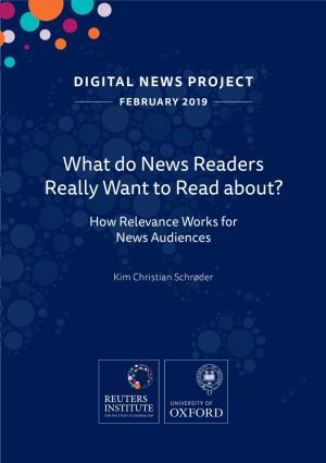 How Relevance Works for News Audiences