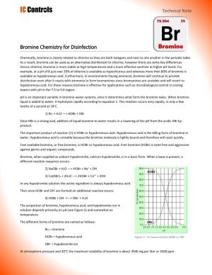 Bromine Chemistry for Disinfection