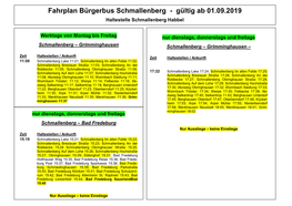 Fahrplan Bürgerbus Schmallenberg - Gültig Ab 01.0 9.2019