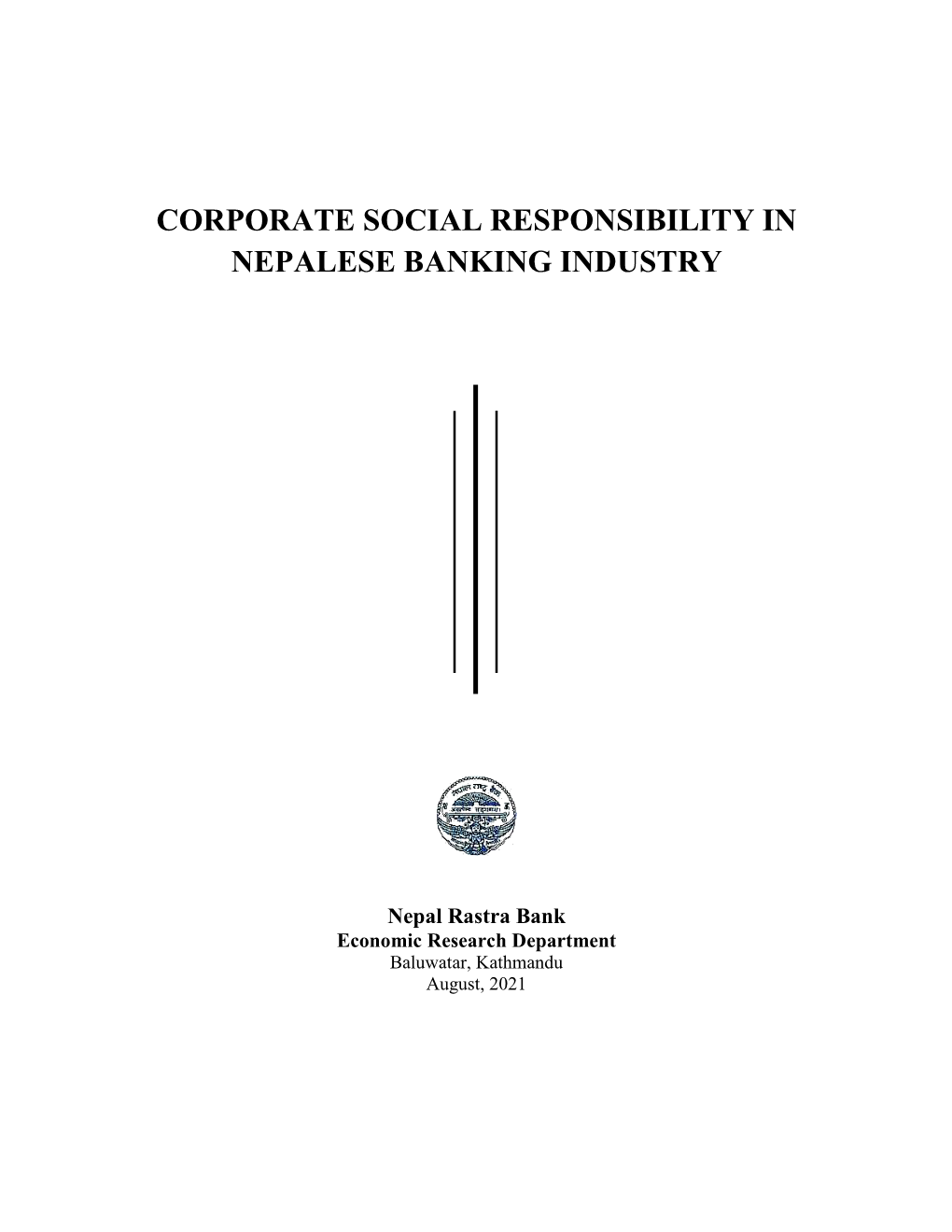 Corporate Social Responsibility in Nepalese Banking Industry