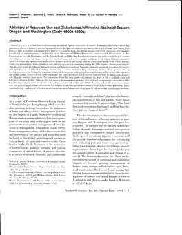 A History of Resource Use and Disturbance in Riverine Basins Of