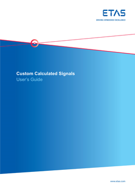 Custom Calculated Signals User’S Guide