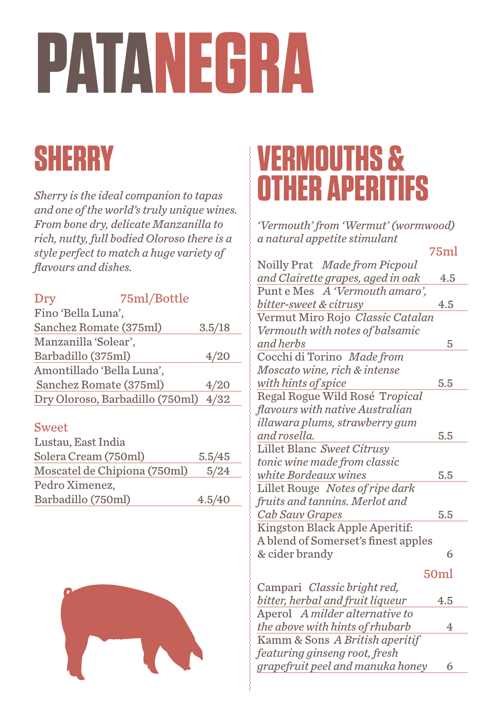 Sherry Vermouths & Other Aperitifs