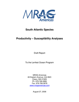 MRAG South Atlantic PSA Draft Report