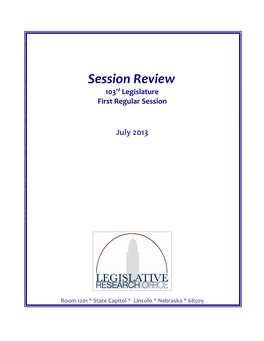 2013 Session Review