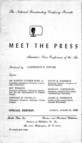 Meet the Press Discussion, August 21 1966