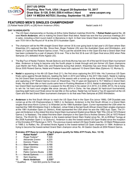 Featured Men's Singles Championship