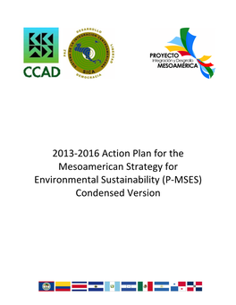 2013-2016 Action Plan for the Mesoamerican Strategy for Environmental Sustainability (P-MSES) Condensed Version