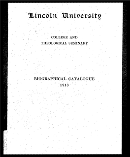 Biographical Catalogue 1918