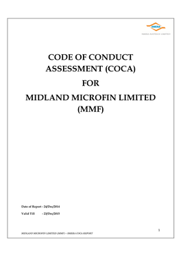 Code of Conduct Assessment (Coca) for Midland Microfin Limited