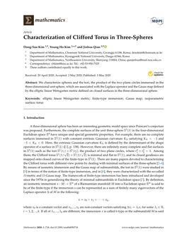 Characterization of Clifford Torus in Three-Spheres