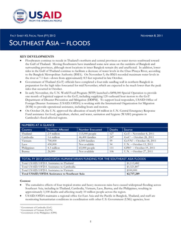 Southeast Asia – Floods