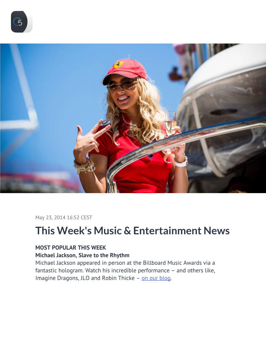 This Week's Music & Entertainment News