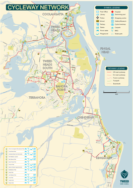 CYCLEWAY NETWORK BOUNDARY ST 2 Post Office Hospital 40 1 COOLANGATTA BAY ST Boatharbour Library Swimming Pool