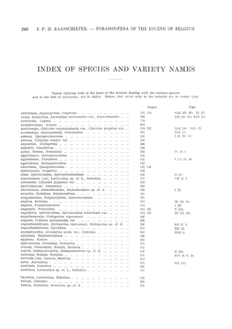 Index of Species and Variety Names
