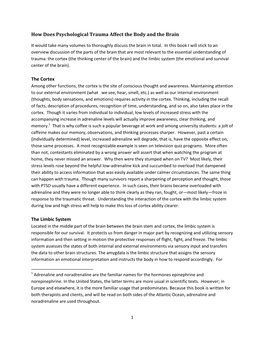 How Does Psychological Trauma Affect the Body and the Brain the Cortex the Limbic System