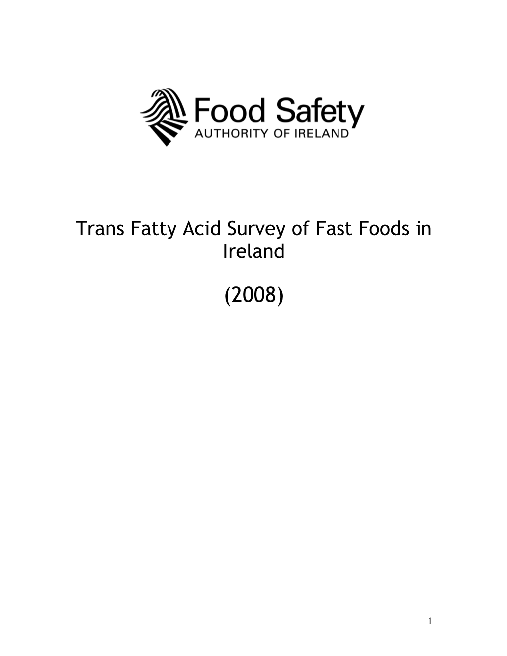Copy of Trans Fats Fast Foods Survey