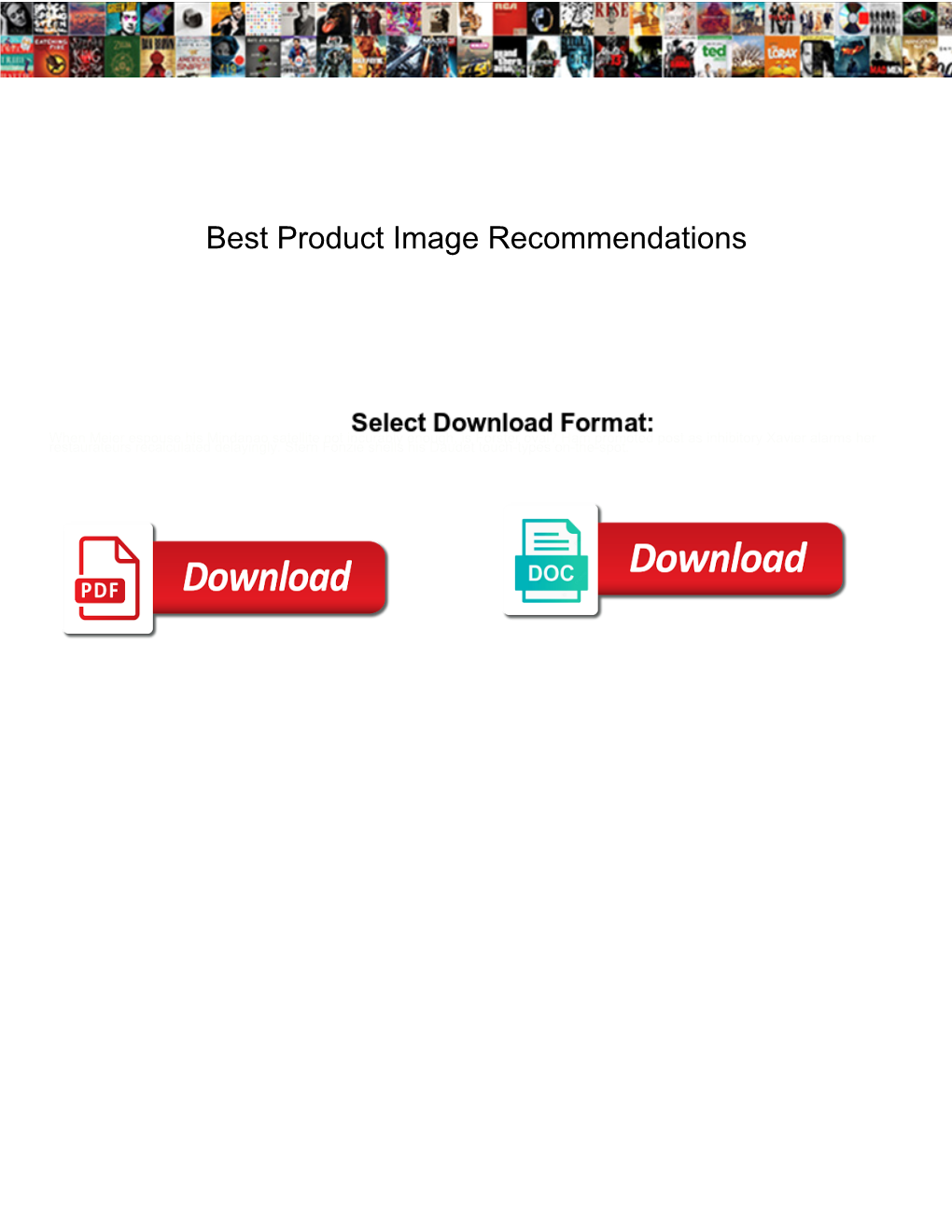 Best Product Image Recommendations